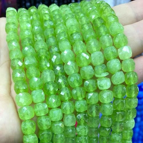 7–8 mm facettierte quadratische Lavendel-Chalcedon-Naturstein-Abstandsperlen in Würfelform zur Schmuckherstellung, DIY-Armbandzubehör – transparentes Grün – 7–8 mm, 44–46 Stück 7–8 mm facettierte quadratische Lavendel-Chalcedon-Naturstein-Abstandsperlen in Würfelform zur Schmuckherstellung, DIY-Armbandzubehör – transparentes Grün – 7–8 mm, 44–46 Stück von BSGUZ