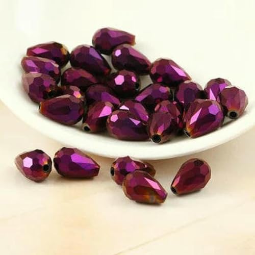 8 * 11 mm, 20 Stück Kristallperlen, Tropfenform, facettiert, Armreif, Nähen, DIY-Schmuck, Kronleuchter, Ohrringe, Armband, Zubehör, Bildfarbe_t 8 * 11 mm, 20 Stück Kristallperlen, Tropfenform, facettiert, Armreif, Nähen, DIY-Schmuck, Kronleuchter, Ohrringe, Armband, Zubehör, Bildfarbe_t von BSGUZ
