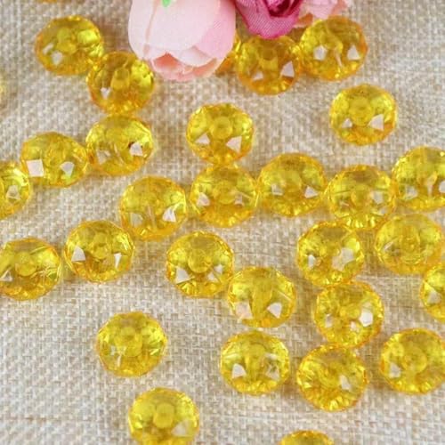 8–10 mm DIY-Handperlenanhänger, Acryl-Radperle, flach, Kristallimitat, transparent, lose Türvorhangperlen, 500 g, 21-Golden-10 mm von BSGUZ