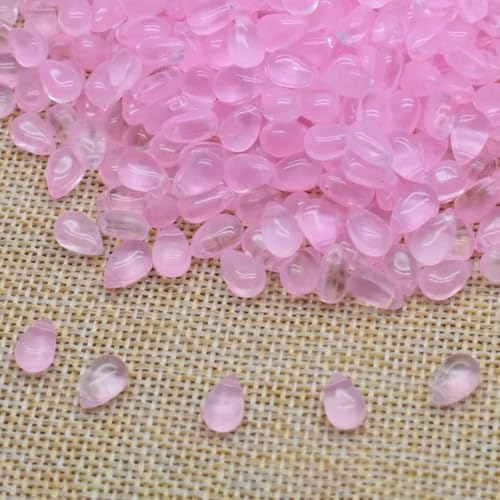 8 x 14,0 mm, 30/60 Stück, tschechische Glasperlen in Wassertropfenform, DIY-Schmuckzubehör, Wassertropfen-Glasperlen, lose Perlen für die Schmuckherstellung, Halsketten-A13-6 x 9 mm-60 Stück von BSGUZ