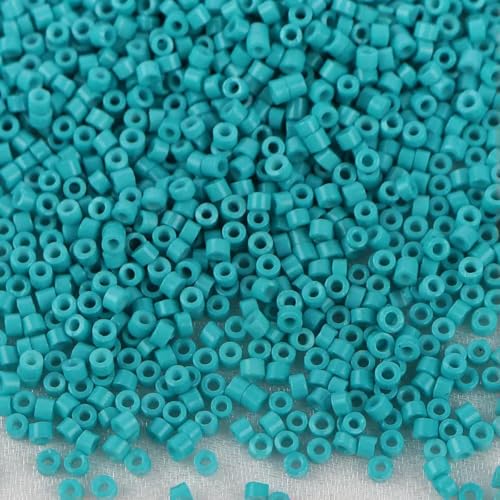 840 Stück 1,6 mm undurchsichtige einfarbige Glasperlen 11/0 zylindrische gleichmäßige lose Abstandsperlen für die Schmuckherstellung, DIY-Nähen-C1-5 g 840 Stück von BSGUZ