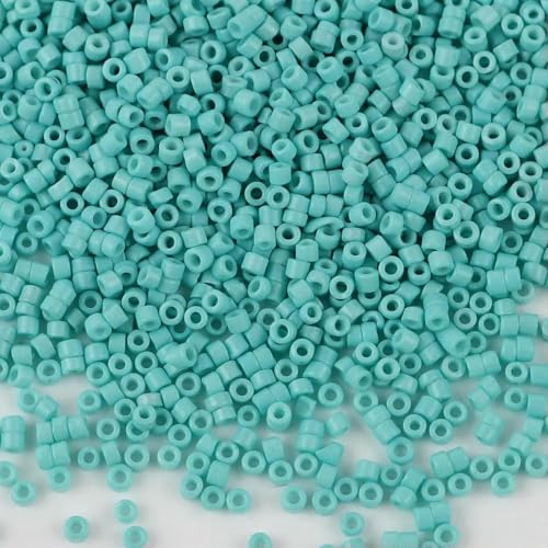 840 Stück 1,6 mm undurchsichtige einfarbige Glasperlen 11/0 zylindrische gleichmäßige lose Abstandsperlen für die Schmuckherstellung, DIY-Nähen-C5-5 g 840 Stück von BSGUZ