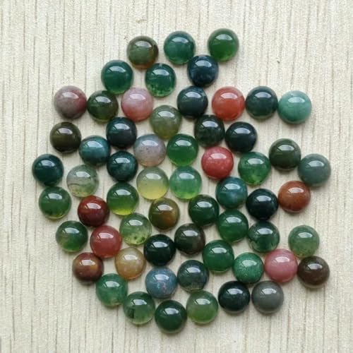 8mm Fashion verschiedene naturstein runde cab cabochon perlen für schmuck Zubehör machen Großhandel 50 teile/los-indien achat von BSGUZ