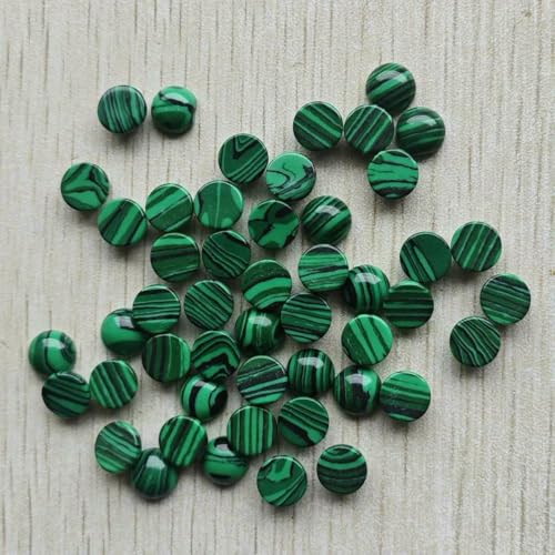 8mm Fashion verschiedene naturstein runde cab cabochon perlen für schmuck Zubehör machen Großhandel 50 teile/los-malachit von BSGUZ