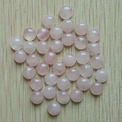 8mm Fashion verschiedene naturstein runde cab cabochon perlen für schmuck Zubehör machen Großhandel 50 teile/los-rose quarz stein von BSGUZ