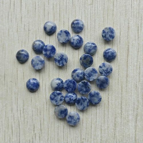 8mm Fashion verschiedene naturstein runde cab cabochon perlen für schmuck Zubehör machen Großhandel 50 teile/los-sodalith von BSGUZ