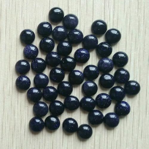 8mm Mode verschiedene naturstein runde cab cabochon perlen für schmuck Zubehör machen Großhandel 50 teile/los-blau sand von BSGUZ