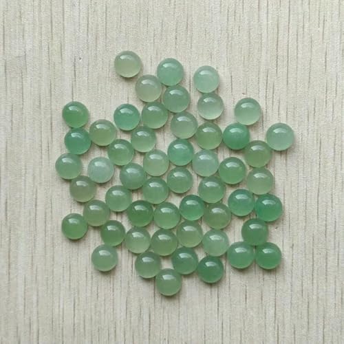8mm Mode verschiedene naturstein runde cab cabochon perlen für schmuck Zubehör machen Großhandel 50 teile/los-grün aventurin von BSGUZ