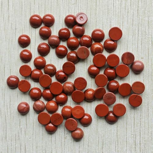 8mm Mode verschiedene naturstein runde cab cabochon perlen für schmuck Zubehör machen Großhandel 50 teile/los-rot stein von BSGUZ