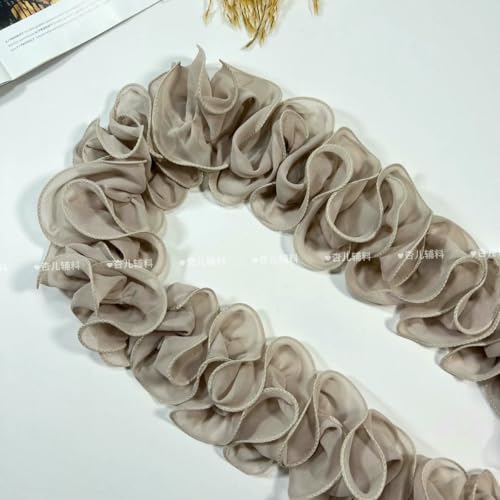 90 cm lang, 10 cm gerafft, plissiert, Perlen-Chiffon, Pilzspitze, Welle, S-Form, Rüschenbesatz, Band, glänzend, zum Nähen von Vorhängen – 10 Kaffeebraun – 90 cm lang 90 cm lang, 10 cm gerafft, plissiert, Perlen-Chiffon, Pilzspitze, Welle, S-Form, Rüschenbesatz, Band, glänzend, zum Nähen von Vorhängen – 10 Kaffeebraun – 90 cm lang von BSGUZ