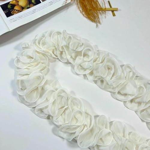 90 cm lang, 10 cm gerafft, plissiert, Perlen-Chiffon, Pilzspitze, Welle, S-Form, Rüschenbesatz, Band, glänzend, zum Nähen von Vorhängen – 2 Creme – 90 cm lang 90 cm lang, 10 cm gerafft, plissiert, Perlen-Chiffon, Pilzspitze, Welle, S-Form, Rüschenbesatz, Band, glänzend, zum Nähen von Vorhängen – 2 Creme – 90 cm lang von BSGUZ