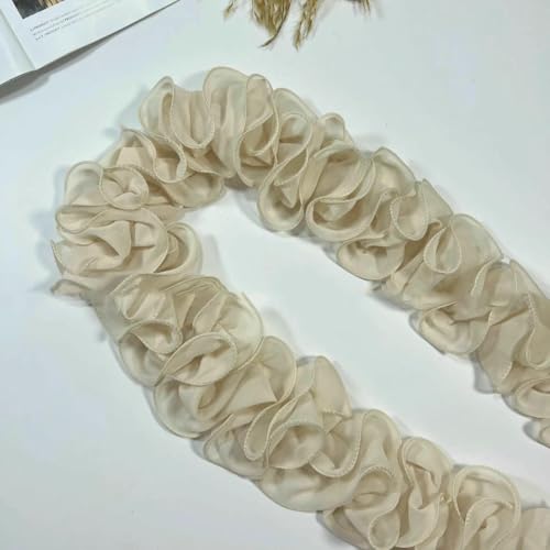 90 cm lang, 10 cm gerafft, plissiert, Perlen-Chiffon, Pilzspitze, Welle, S-Form, Rüschenbesatz, Band, glänzend, zum Nähen von Vorhängen – 8 Apricot – 90 cm lang 90 cm lang, 10 cm gerafft, plissiert, Perlen-Chiffon, Pilzspitze, Welle, S-Form, Rüschenbesatz, Band, glänzend, zum Nähen von Vorhängen – 8 Apricot – 90 cm lang von BSGUZ
