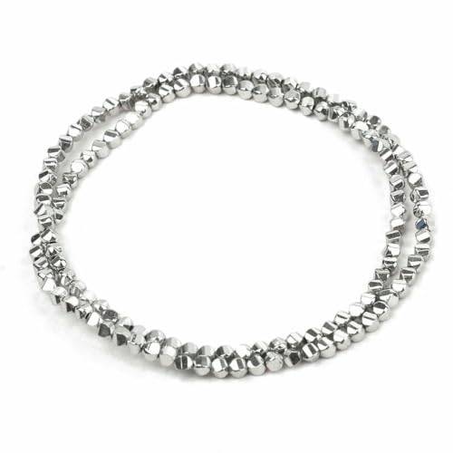 AAA Rhodium Hämatit Lose Perlen Charms Herz Stern Röhre Facettierte unregelmäßige geometrische Form Perlen für die Schmuckherstellung Großhandelsstil 26-3,0 mm - rhodiniert von BSGUZ