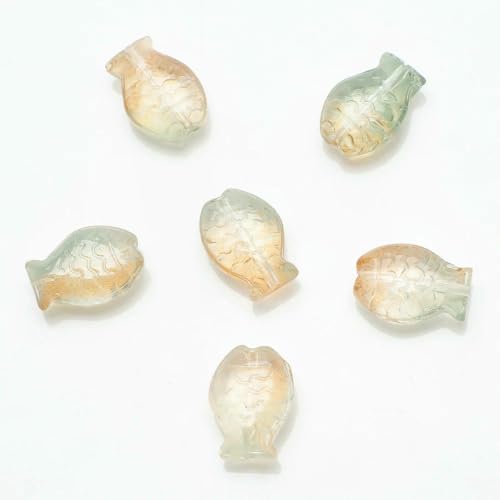 Anhänger für DIY-Perlenarmbänder, Anhänger aus farbigem Glaskristall, mittleres Loch, kleiner Fisch, Farbverlaufsfarbe, 10 x 14, 30 Stück-03-10 x 14,0 mm, 30 Stück Anhänger für DIY-Perlenarmbänder, Anhänger aus farbigem Glaskristall, mittleres Loch, kleiner Fisch, Farbverlaufsfarbe, 10 x 14, 30 Stück-03-10 x 14,0 mm, 30 Stück von BSGUZ