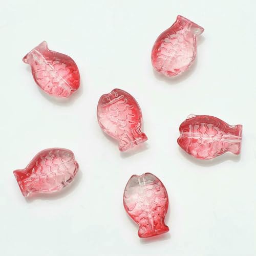 Anhänger für DIY-Perlenarmbänder, Anhänger aus farbigem Glaskristall, mittleres Loch, kleiner Fisch, Farbverlaufsfarbe, 10 x 14, 30 Stück-07-10 x 14,0 mm, 30 Stück Anhänger für DIY-Perlenarmbänder, Anhänger aus farbigem Glaskristall, mittleres Loch, kleiner Fisch, Farbverlaufsfarbe, 10 x 14, 30 Stück-07-10 x 14,0 mm, 30 Stück von BSGUZ