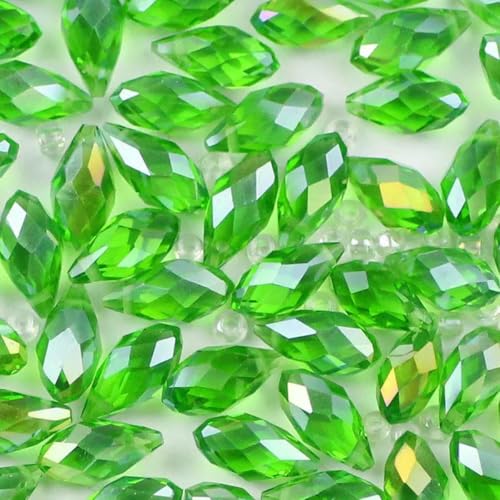 Anhänger österreichische Kristallperlen 6 mm 50 Stück Wassertropfenform Abstandshalter lose Perle für Schmuck Halskette Herstellung DIY-Grün Anhänger österreichische Kristallperlen 6 mm 50 Stück Wassertropfenform Abstandshalter lose Perle für Schmuck Halskette Herstellung DIY-Grün von BSGUZ