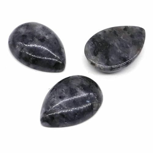BSGUZ 18 x 25 mm, Wassertropfenform, lose Perlen, natürlicher Kristallstein, flache Rückseite, Kamee-Abstandshalter für Schmuckherstellung, DIY-Anhänger, Halskette – Schwarzer Labradorit – 50 Stück BSGUZ 18 x 25 mm, Wassertropfenform, lose Perlen, natürlicher Kristallstein, flache Rückseite, Kamee-Abstandshalter für Schmuckherstellung, DIY-Anhänger, Halskette – Schwarzer Labradorit – 50 Stück von BSGUZ