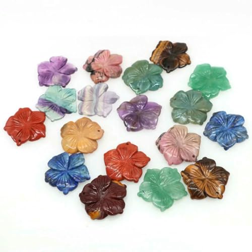 BSGUZ 28 mm Pfirsichblüten-Charm-Perlen, Naturstein, Heilkristall, lose Abstandsperlen für DIY-Armband, Halskette, Schmuckherstellung – Steine – 20 Stück BSGUZ 28 mm Pfirsichblüten-Charm-Perlen, Naturstein, Heilkristall, lose Abstandsperlen für DIY-Armband, Halskette, Schmuckherstellung – Steine – 20 Stück von BSGUZ