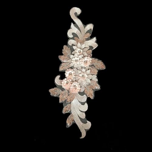 Bestickte Polyester Pailletten Nagel Bohrer einzelne Blume Nähen Spitze DIY dekorative Kleidung Zubehör Spitze-Stil 3235-zeigen von BSGUZ