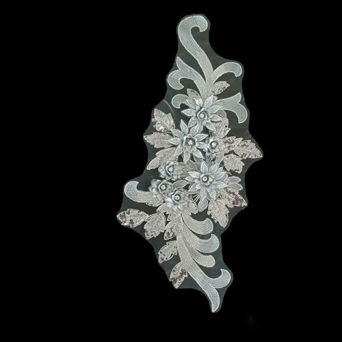 Bestickte Polyester Pailletten Nagel Bohrer einzelne Blume Nähen Spitze DIY dekorative Kleidung Zubehör Spitze-Stil 3268-zeigen von BSGUZ