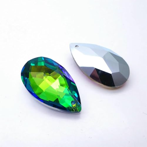 Birnenförmige Kristallperle, Mandel-Kronleuchter-Glasanhänger, 16/22/28/38 mm, Ohrring, Halskette, DIY-Zubehör, Engelsträne, A064, Gelbgrün, 22 mm, 50 Stück Birnenförmige Kristallperle, Mandel-Kronleuchter-Glasanhänger, 16/22/28/38 mm, Ohrring, Halskette, DIY-Zubehör, Engelsträne, A064, Gelbgrün, 22 mm, 50 Stück von BSGUZ