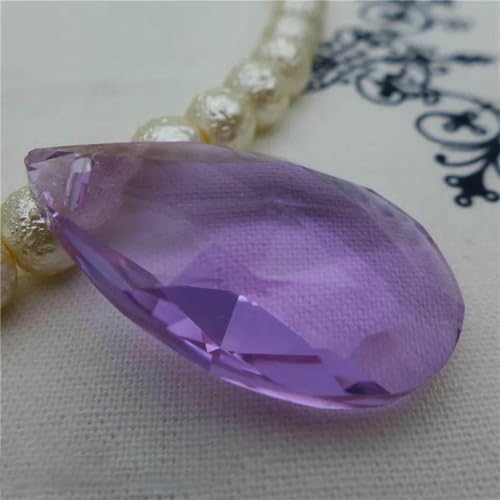 Birnenförmige Kristallperle, Mandel-Kronleuchter-Glasanhänger, 16/22/28/38 mm, Ohrring, Halskette, DIY-Zubehör, Engelsträne, P06 Amethyst, 22 mm, 50 Stück Birnenförmige Kristallperle, Mandel-Kronleuchter-Glasanhänger, 16/22/28/38 mm, Ohrring, Halskette, DIY-Zubehör, Engelsträne, P06 Amethyst, 22 mm, 50 Stück von BSGUZ