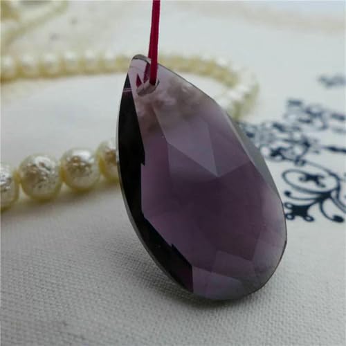Birnenförmige Kristallperle, Mandel-Kronleuchter-Glasanhänger, 16/22/28/38 mm, Ohrring, Halskette, DIY-Zubehör, Engelsträne, P08 violett, 22 mm, 50 Stück Birnenförmige Kristallperle, Mandel-Kronleuchter-Glasanhänger, 16/22/28/38 mm, Ohrring, Halskette, DIY-Zubehör, Engelsträne, P08 violett, 22 mm, 50 Stück von BSGUZ