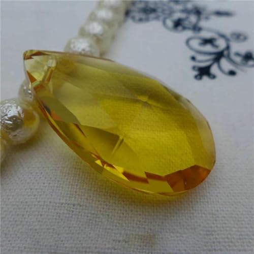 Birnenförmige Kristallperle, Mandel-Kronleuchter-Glasanhänger, 16/22/28/38 mm, Ohrring, Halskette, DIY-Zubehör, Engelsträne, P19, goldgelb, 22 mm, 50 Stück Birnenförmige Kristallperle, Mandel-Kronleuchter-Glasanhänger, 16/22/28/38 mm, Ohrring, Halskette, DIY-Zubehör, Engelsträne, P19, goldgelb, 22 mm, 50 Stück von BSGUZ