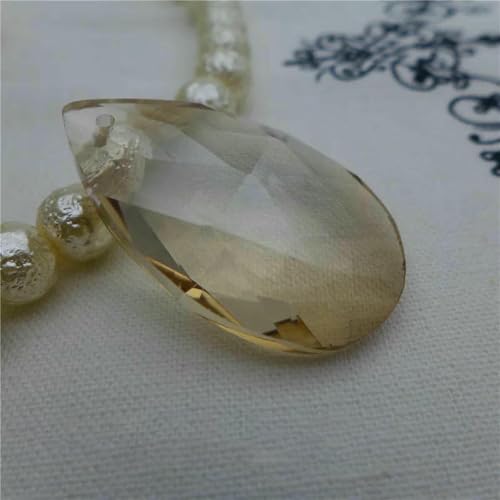 Birnenförmige Kristallperle, Mandel-Kronleuchter-Glasanhänger, 16/22/28/38 mm, Ohrring-Halskette, DIY-Zubehör, Engelsträne, P21, Champagner, 22 mm, 50 Stück Birnenförmige Kristallperle, Mandel-Kronleuchter-Glasanhänger, 16/22/28/38 mm, Ohrring-Halskette, DIY-Zubehör, Engelsträne, P21, Champagner, 22 mm, 50 Stück von BSGUZ