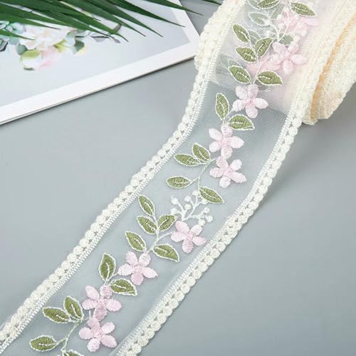DIY 2 Yard Kleidung Dekor Nähen Stoff Handwerk Blume Stickerei Spitze Zubehör Band Handarbeit Zubehör-2 von BSGUZ
