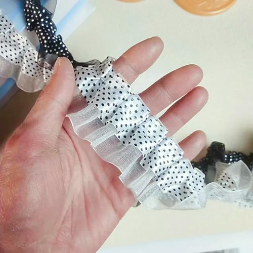 Doppellagiger, kleiner, runder, gepunkteter Faltenstoff aus weicher Spitze, für Puppen, handgefertigte Kleidung, Röcke, Nähdekorationen, weiß, 1 Yard Doppellagiger, kleiner, runder, gepunkteter Faltenstoff aus weicher Spitze, für Puppen, handgefertigte Kleidung, Röcke, Nähdekorationen, weiß, 1 Yard von BSGUZ
