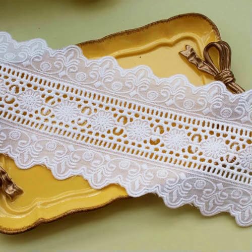 Doppelseitiger Spitzenbesatz aus Baumwollstickerei mit Blumenmuster, 8 cm, 11 cm breit, DIY-Kleidung, Heimtextilien-Accessoires, 2 Yards pro Partie, Stil A – 2 Yards Doppelseitiger Spitzenbesatz aus Baumwollstickerei mit Blumenmuster, 8 cm, 11 cm breit, DIY-Kleidung, Heimtextilien-Accessoires, 2 Yards pro Partie, Stil A – 2 Yards von BSGUZ