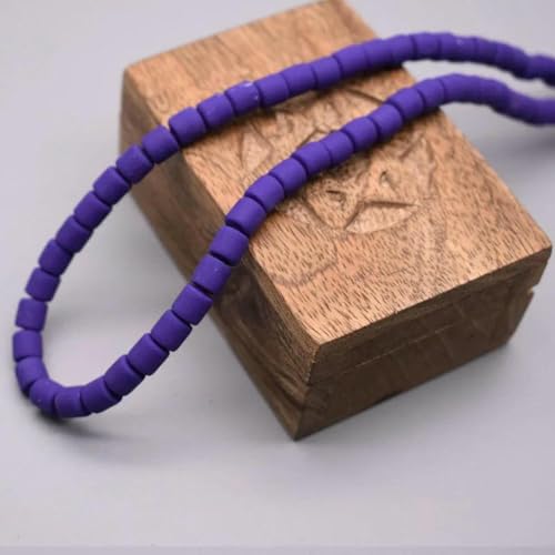 Farbige Fassperlen, DIY-Schmuckzubehör, Polymer-Ton-Perlen, Rohr-Abstandshalterperlen für die Schmuckherstellung, DIY-Handgefertigtes Armbandzubehör, 4–6 mm, 60 Stück von BSGUZ