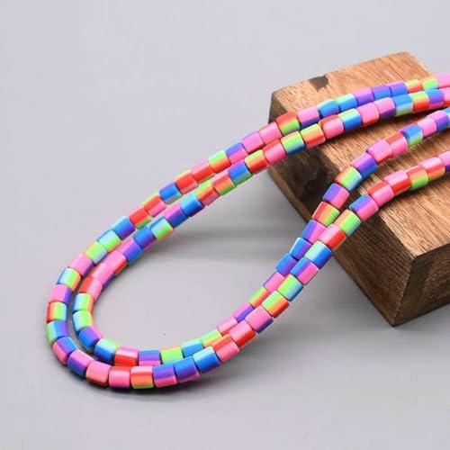 Farbige Fassperlen, DIY-Schmuckzubehör, Polymer-Ton-Perlen, Rohr-Abstandshalterperlen für die Schmuckherstellung, DIY-Handgefertigtes Armbandzubehör, 51–6 mm, 60 Stück Farbige Fassperlen, DIY-Schmuckzubehör, Polymer-Ton-Perlen, Rohr-Abstandshalterperlen für die Schmuckherstellung, DIY-Handgefertigtes Armbandzubehör, 51–6 mm, 60 Stück von BSGUZ