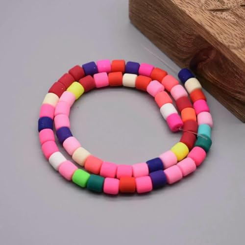 Farbige Fassperlen, DIY-Schmuckzubehör, Polymer-Ton-Perlen, Rohr-Abstandshalterperlen für die Schmuckherstellung, DIY-Handwerksarmband-Zubehör, 21–6 mm, 60 Stück Farbige Fassperlen, DIY-Schmuckzubehör, Polymer-Ton-Perlen, Rohr-Abstandshalterperlen für die Schmuckherstellung, DIY-Handwerksarmband-Zubehör, 21–6 mm, 60 Stück von BSGUZ