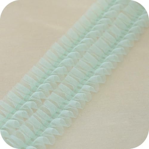 Fein, breit, 5 cm, elastisch, plissiertes Netz, Tüll, Spitzenapplikation, Guipure, gefaltet, Nähstoff, Band, Kantenbesatz, DIY-Kleider, Kleidungsdekor, Mintgrün, 5 cm breit Fein, breit, 5 cm, elastisch, plissiertes Netz, Tüll, Spitzenapplikation, Guipure, gefaltet, Nähstoff, Band, Kantenbesatz, DIY-Kleider, Kleidungsdekor, Mintgrün, 5 cm breit von BSGUZ