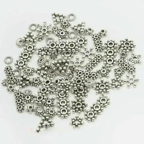 Gemischte tibetische Antik-Silberfarbene Hohlkugel-Lose-Röhrchen-Metallperlen-Abstandshalterperlen für die Schmuckherstellung DIY-Armband Nekclace-09 von BSGUZ