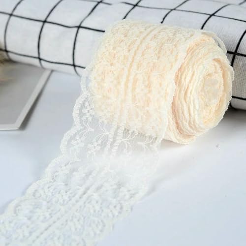 Gold-Silber-Stickerei-Spitzenband, 4,5 cm breit, Spitzenband, Hochzeit, Weihnachten, Kleidung, Unterwäsche, DIY-Bekleidung, Nähstoff, Beige, 10 Meter Länge Gold-Silber-Stickerei-Spitzenband, 4,5 cm breit, Spitzenband, Hochzeit, Weihnachten, Kleidung, Unterwäsche, DIY-Bekleidung, Nähstoff, Beige, 10 Meter Länge von BSGUZ