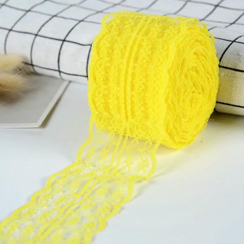 Gold-Silber-Stickerei-Spitzenband, 4,5 cm breit, Spitzenband, Hochzeit, Weihnachten, Kleidung, Unterwäsche, DIY-Bekleidung, Nähstoff, Gelb, 10 Meter Länge Gold-Silber-Stickerei-Spitzenband, 4,5 cm breit, Spitzenband, Hochzeit, Weihnachten, Kleidung, Unterwäsche, DIY-Bekleidung, Nähstoff, Gelb, 10 Meter Länge von BSGUZ