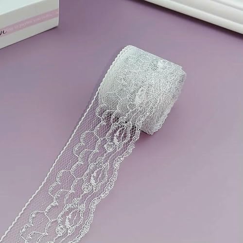 Gold-Silber-Stickerei-Spitzenband, 4,5 cm breit, Spitzenband, Hochzeit, Weihnachten, Kleidung, Unterwäsche, DIY-Bekleidung, Nähstoff, Stil 9647, Silber, 10 Meter Länge Gold-Silber-Stickerei-Spitzenband, 4,5 cm breit, Spitzenband, Hochzeit, Weihnachten, Kleidung, Unterwäsche, DIY-Bekleidung, Nähstoff, Stil 9647, Silber, 10 Meter Länge von BSGUZ