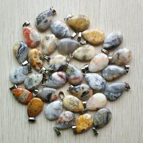 Großhandel 50 teile/los natürliche stein wasser tropfen form anhänger charme für Halsketten, der-verrückte Großhandel 50 teile/los natürliche stein wasser tropfen form anhänger charme für Halsketten, der-verrückte von BSGUZ