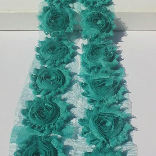 Jahr, 6,3 cm, Shabby-Chiffon-Blumenspitze für Neugeborene, Mädchen, Stirnbänder, Haarschmuck, Kleinkinder, Strampler, Kleid, Nähblumen, blaugrün Jahr, 6,3 cm, Shabby-Chiffon-Blumenspitze für Neugeborene, Mädchen, Stirnbänder, Haarschmuck, Kleinkinder, Strampler, Kleid, Nähblumen, blaugrün von BSGUZ