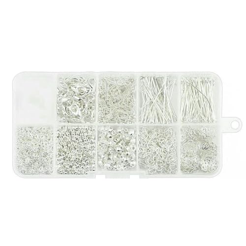 Kc Goldfarbenes Legierungsschmuck-Set mit offenen Biegeringen, Zubehör-Set für DIY-Armband, Halskette, Kettenherstellung, Zubehör, 4 6 8 mm, FZ06, 1 Set von BSGUZ