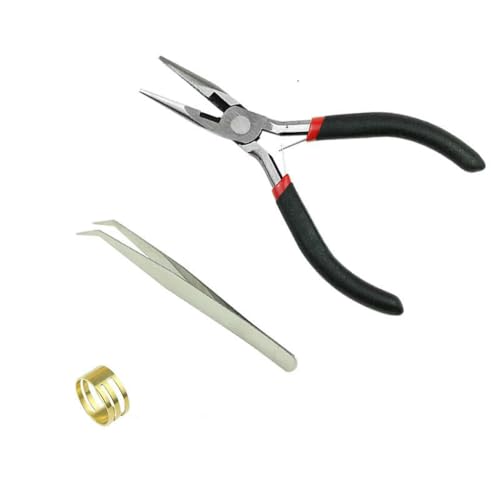 Kc Goldfarbenes Legierungsschmuck-Set mit offenen Biegeringen, Zubehör-Set für DIY-Armband, Halskette, Kettenherstellung, Zubehör, 4 6 8 mm, Zange, Pinzette, Ring Kc Goldfarbenes Legierungsschmuck-Set mit offenen Biegeringen, Zubehör-Set für DIY-Armband, Halskette, Kettenherstellung, Zubehör, 4 6 8 mm, Zange, Pinzette, Ring von BSGUZ