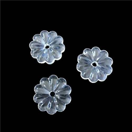 Klare Kristallrosettenperlen, Chrysanthemenform, Glas-Kronleuchterteile für Vorhang-DIY-Dekoration, 20 mm, 200 Stück von BSGUZ