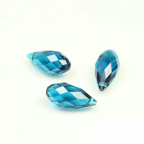 Kristalltropfen-Anhänger, blau, 6 x 12, 8 x 13, 10 x 20, 12 x 25 mm, Glasperlen in Tropfenform, facettierte Schmuckperlen, Zubehör für die Herstellung von Ohrringen, 020, 6 x 12 mm, 95 Stück Kristalltropfen-Anhänger, blau, 6 x 12, 8 x 13, 10 x 20, 12 x 25 mm, Glasperlen in Tropfenform, facettierte Schmuckperlen, Zubehör für die Herstellung von Ohrringen, 020, 6 x 12 mm, 95 Stück von BSGUZ