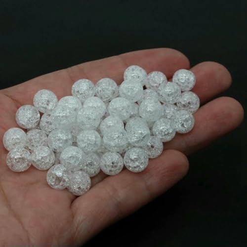 Lose Natursteinperlen, 4, 6, 8, 10 mm, Amethyst, Lava, Türkis, runde Charms, Kristallperle zur Schmuckherstellung, DIY-Armband, Halskette – klarer Risskristall – 10 mm – 36–39 Stück Lose Natursteinperlen, 4, 6, 8, 10 mm, Amethyst, Lava, Türkis, runde Charms, Kristallperle zur Schmuckherstellung, DIY-Armband, Halskette – klarer Risskristall – 10 mm – 36–39 Stück von BSGUZ
