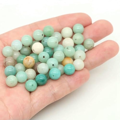 Lose Natursteinperlen, 4, 6, 8, 10 mm, Amethyst, Lava, Türkis, runde Charms, Kristallperlen zur Schmuckherstellung, DIY-Armband, Halskette, Amazonit, 8 mm, 45–46 Stück Lose Natursteinperlen, 4, 6, 8, 10 mm, Amethyst, Lava, Türkis, runde Charms, Kristallperlen zur Schmuckherstellung, DIY-Armband, Halskette, Amazonit, 8 mm, 45–46 Stück von BSGUZ