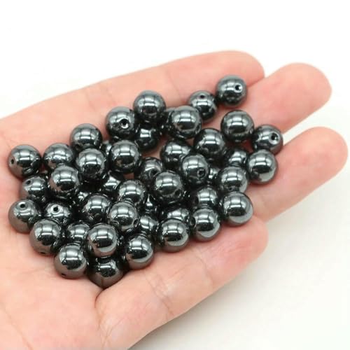 Lose Natursteinperlen, 4, 6, 8, 10 mm, Amethyst, Lava, Türkis, runde Charms, Kristallperlen zur Schmuckherstellung, DIY-Armband, Halskette, Hämatit, 10 mm, 36–39 Stück Lose Natursteinperlen, 4, 6, 8, 10 mm, Amethyst, Lava, Türkis, runde Charms, Kristallperlen zur Schmuckherstellung, DIY-Armband, Halskette, Hämatit, 10 mm, 36–39 Stück von BSGUZ