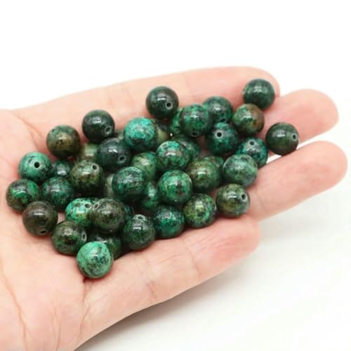 Lose Natursteinperlen, 4, 6, 8, 10 mm, Amethyst, Lava, Türkis, runde Charms, Kristallperlen zur Schmuckherstellung, DIY-Armband, Halskette – Afrikanisches Türkis – 10 mm – 36–39 Stück Lose Natursteinperlen, 4, 6, 8, 10 mm, Amethyst, Lava, Türkis, runde Charms, Kristallperlen zur Schmuckherstellung, DIY-Armband, Halskette – Afrikanisches Türkis – 10 mm – 36–39 Stück von BSGUZ